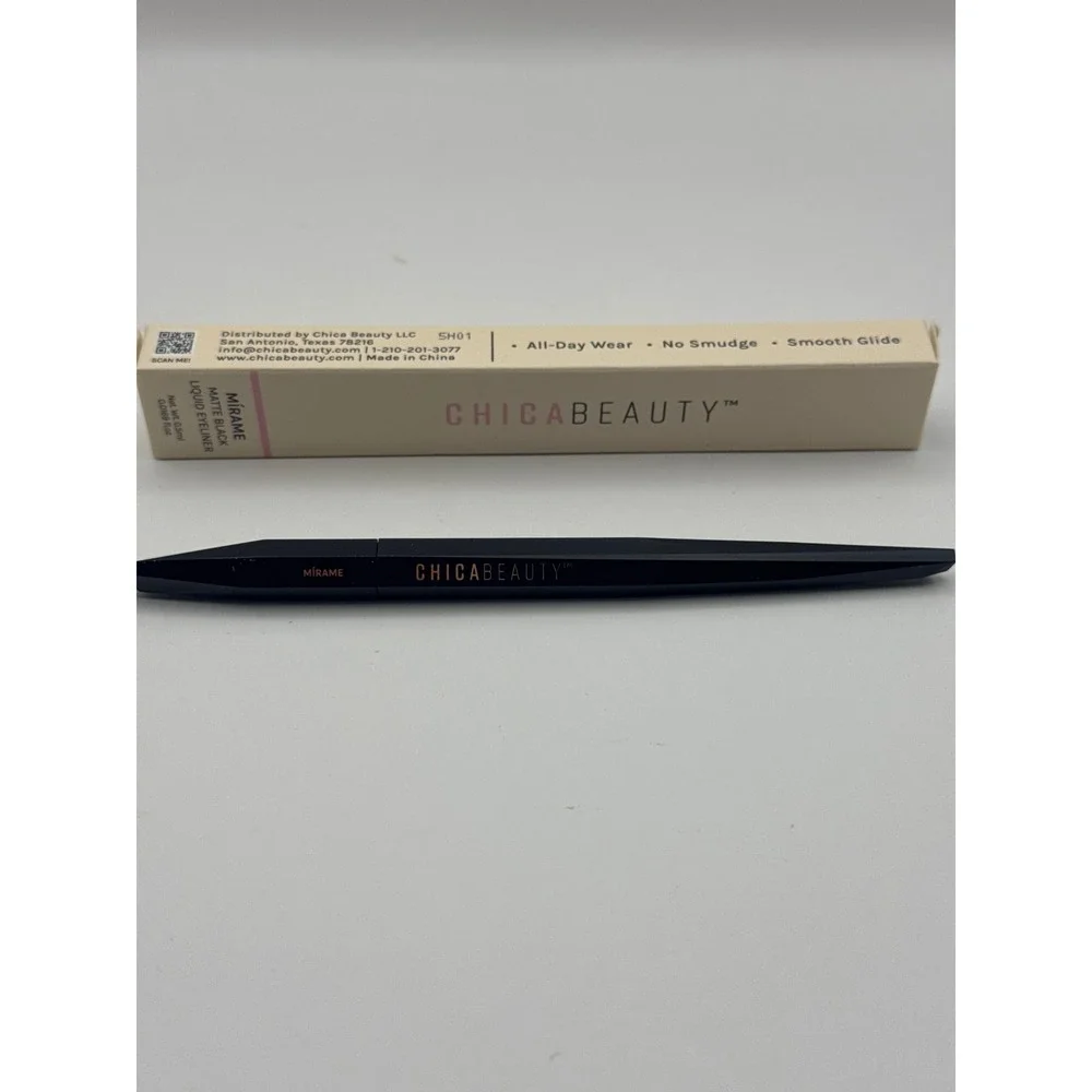 CHICABEAUTY‎ MIRAME Matte Black Liquid Eyeliner All Day Wear No Smudge BNIB